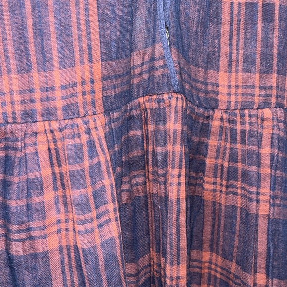 FREE PEOPLE "SWING ME BABY" PLAID TUNIC DRESS SIZE LARGE - Picture 2 of 9